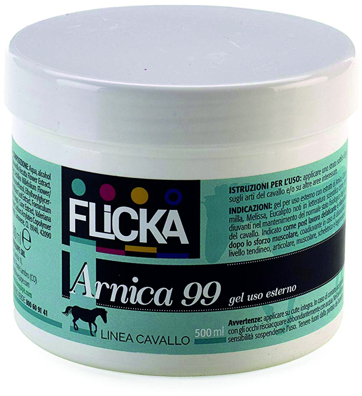 Bioequipe Flicka Arnica Gel 99% for Horses (500ml)