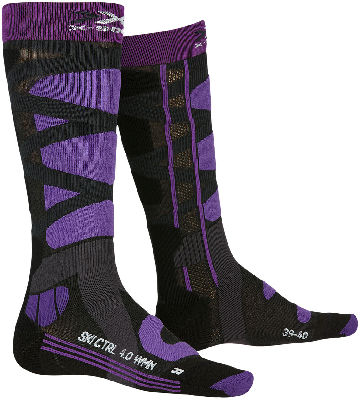 X-Bionic Chaussettes Ski Control 4.0 Women black/violett