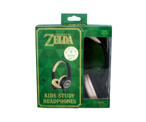 OTL Zelda Crest Black and Gold Kids Interactive Headphones au