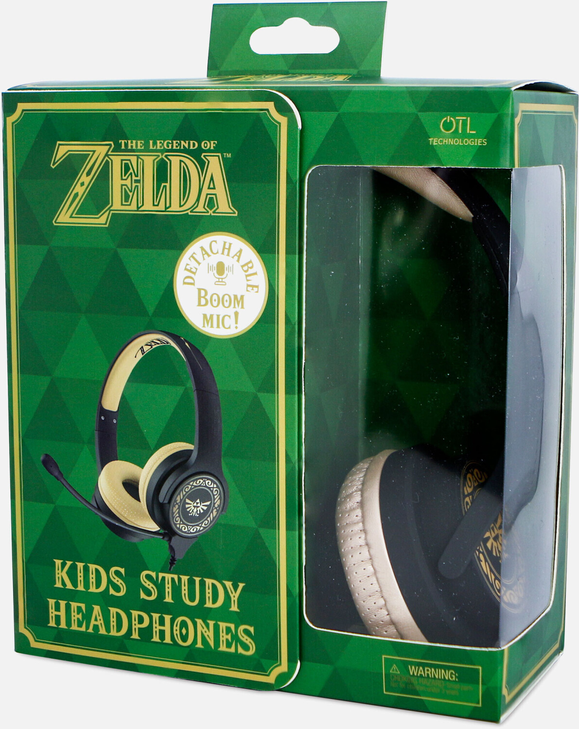 OTL Zelda Crest Black and Gold Kids Interactive Headphones au