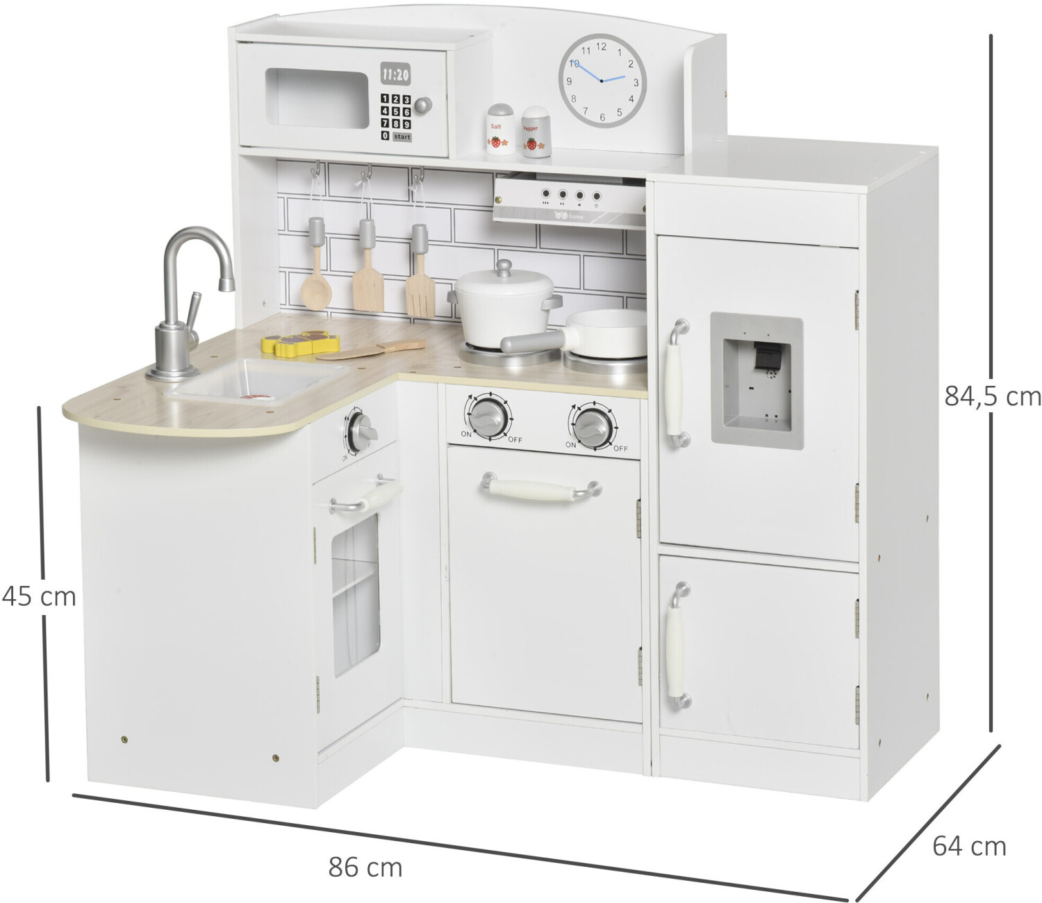 HomCom Cocina de Juguete de Madera 350 079WT desde 129