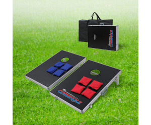 DS24 Cornhole Board Set mit Tragetasche 8 Bean Bags und LCD Notiz Tablet 10 Zoll 