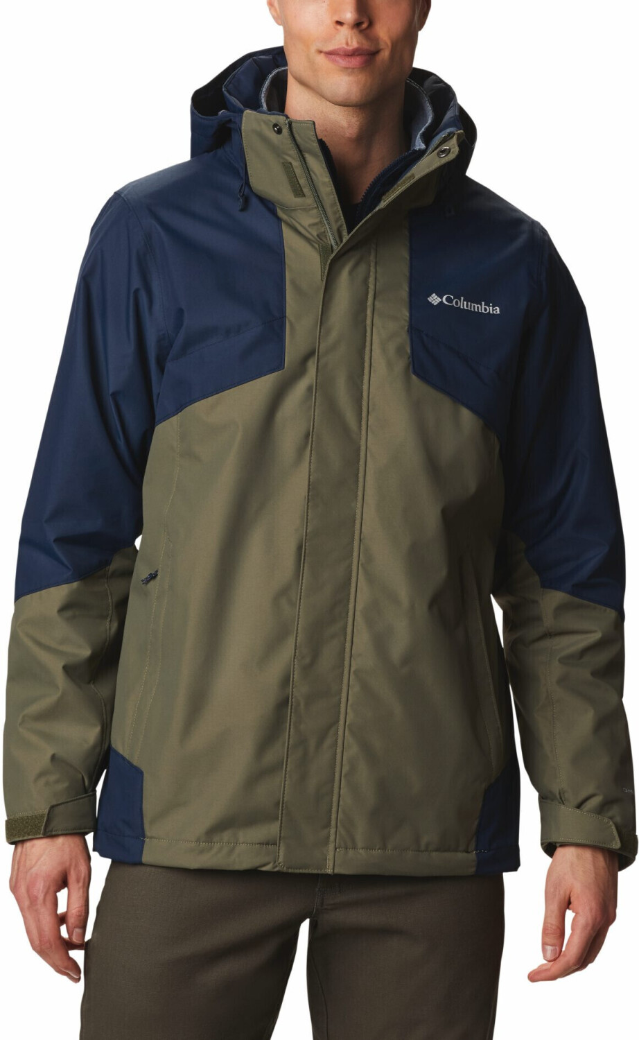 Columbia Men's Bugaboo II Fleece Interchange Jacket, stone green, collegiate navy