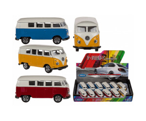 1:60 rot weiß NEU 2 Spielzeugautos Modellauto VW Bus Bulli T1 1963 1:37 
