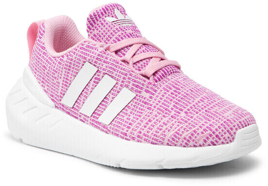 Adidas swift run grey pink shop grade school girls shoe