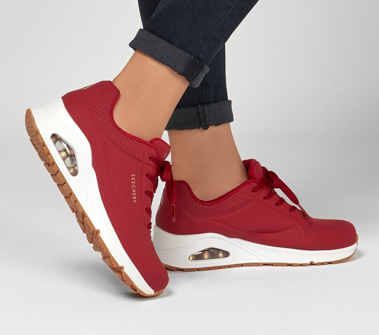 Skechers uno stand on air red outlet