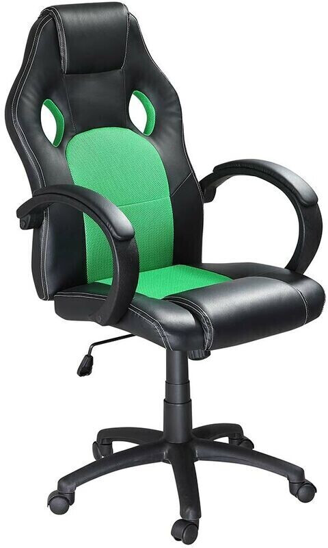 Bakaji Gaming Chair with Rotating Wheels green
