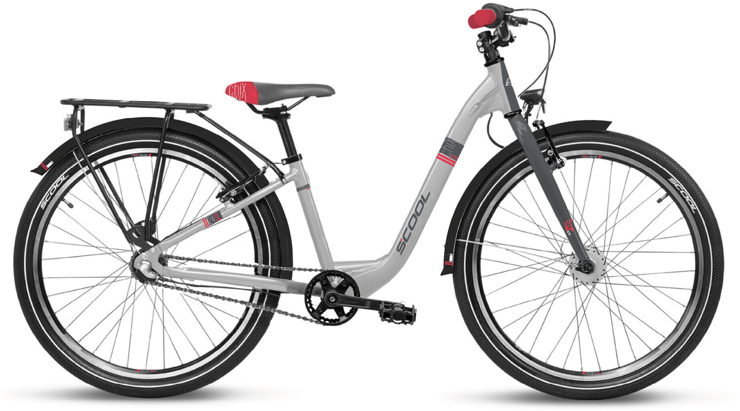 S'Cool chiX SL Alloy 24 7-S FW (2022) white/red