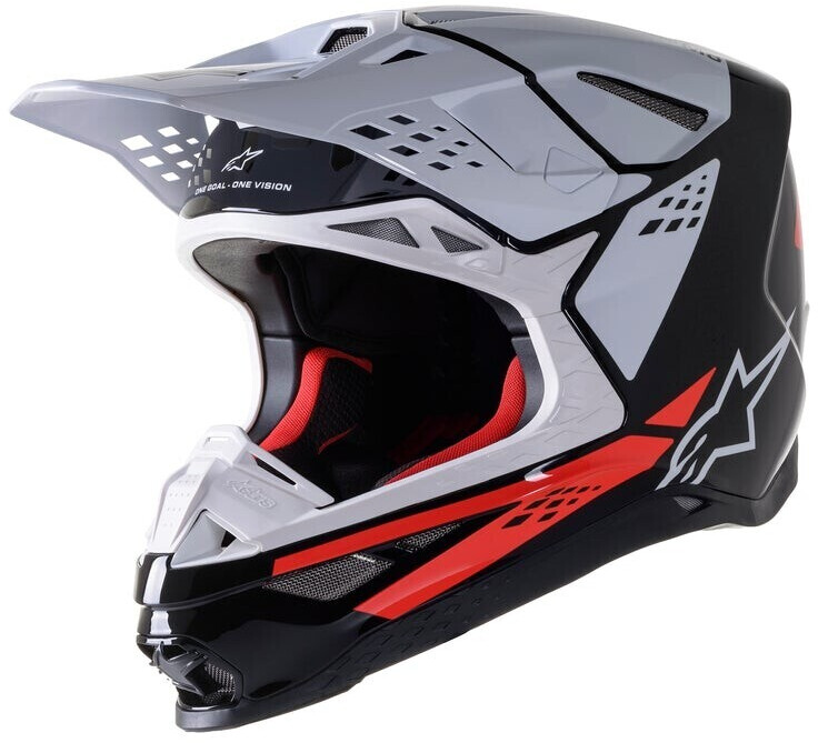 Alpinestars Supertech M8 Factory Black/White/Red Fluo Glossy