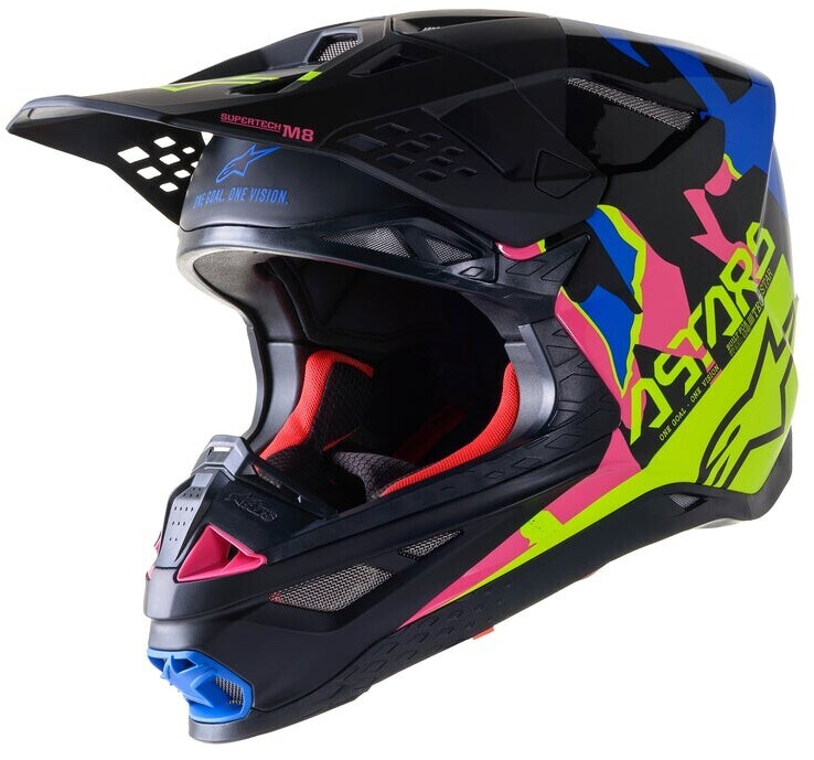 Alpinestars Supertech M8 Echo 2022 Black/Blue/Yellow Fluo
