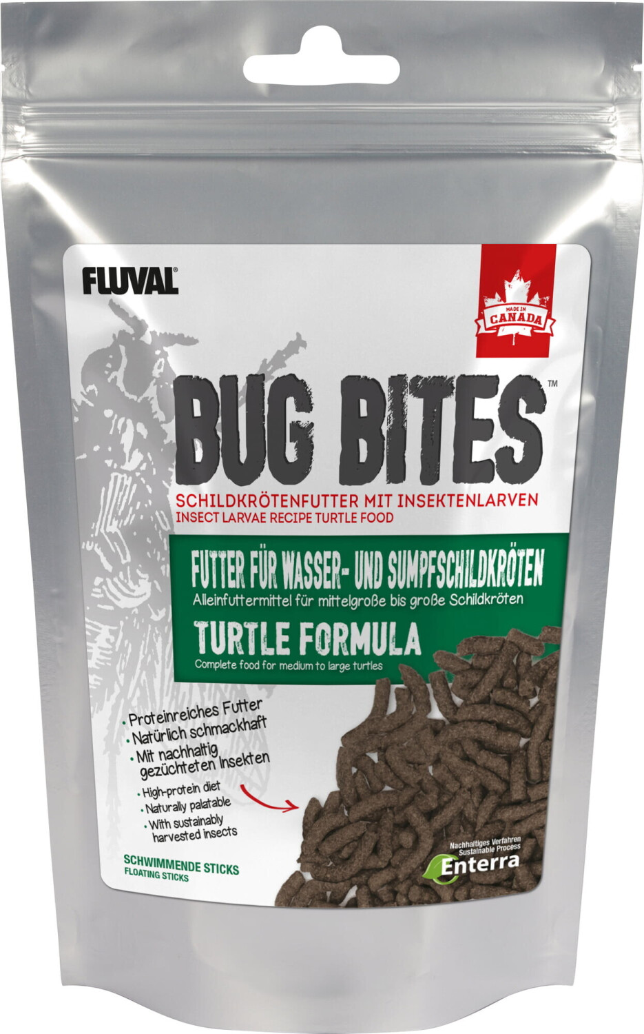 Fluval Bug Bites Turtle Sticks M-L 100g
