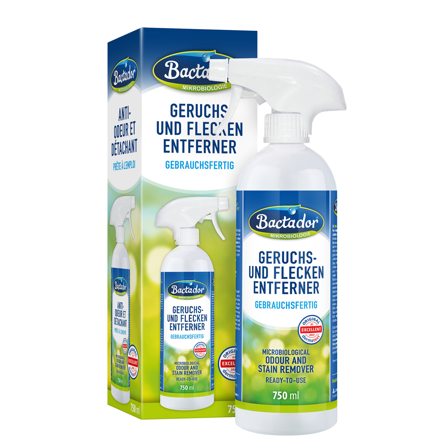 Quiko Bactador Odour & Stain Remover Spray 750ml