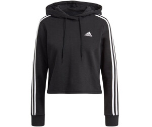 Adidas Essentials 3 Stripes Cropped Hoodie black ab 32 98 Preisvergleich bei idealo