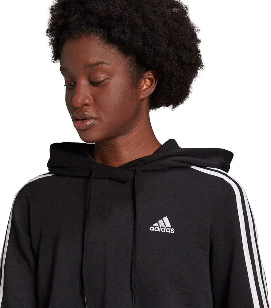 Adidas originals 3 stripes cropped hoodie sweatshirt outlet