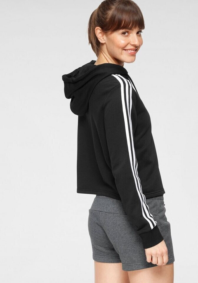 Adidas Essentials 3 Stripes Cropped Hoodie black ab 32 98 Preisvergleich bei idealo