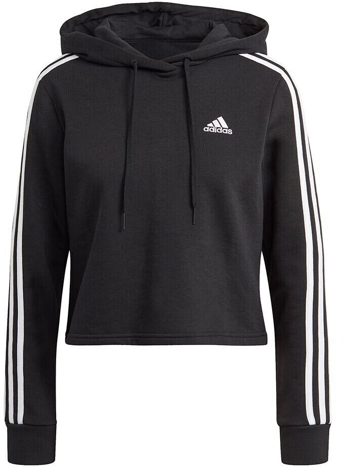 Adidas originals 3 stripe cropped hoodie 2025