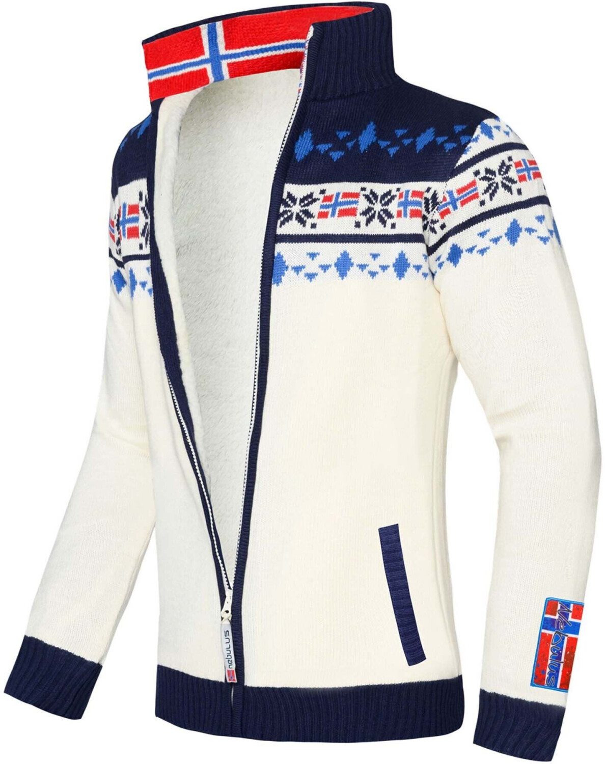 Nebulus Norweger Cardigan Canadian Man white/navy