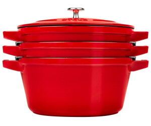 Staub - LA COCOTTE - Cookware Set - 3-PZ. - cast iron enameled RED