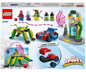 Superhelden-Set mit Spielzeugauto für Kinder ab 4 Jahren LEGO 10783 Marvel Spidey und Seine Super-Freunde Spider-Man in Doc Ocks Labor