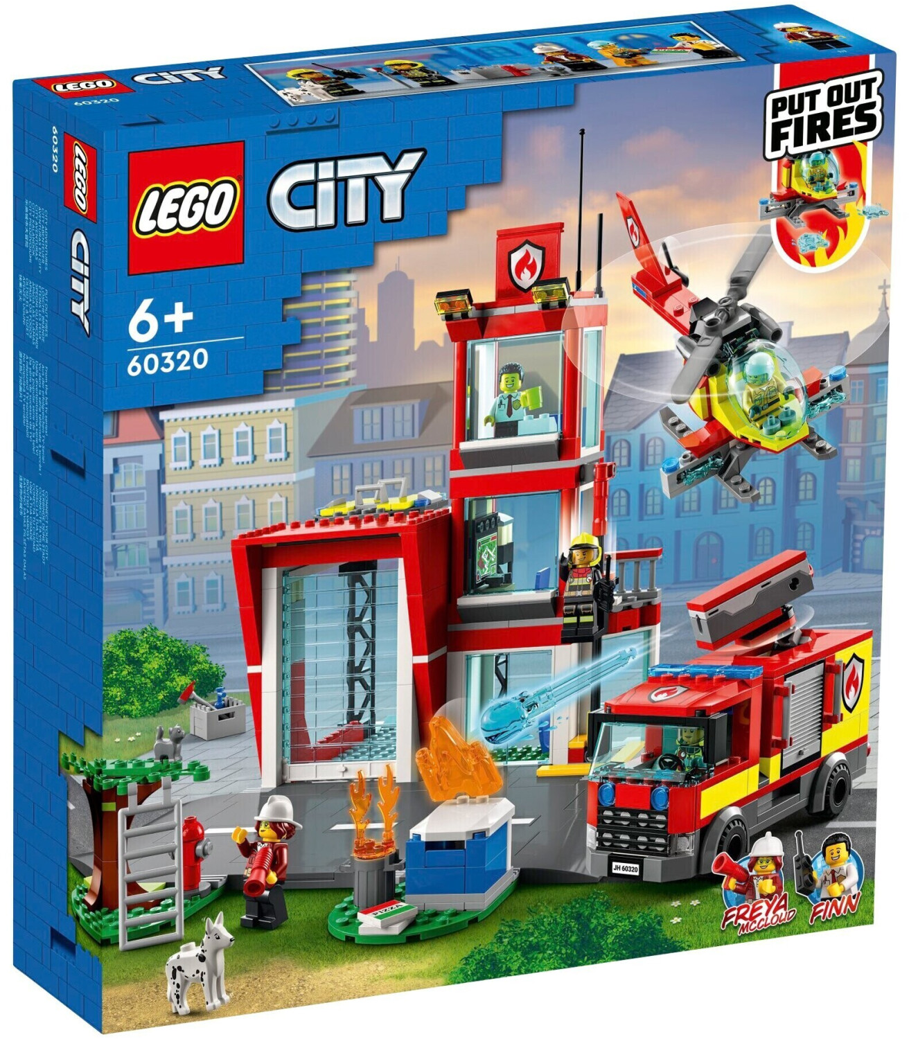LEGO City 60375 La caserne et le camion de pompier, Jouet avec