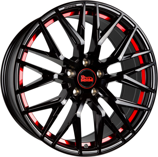 MAM RS4 (8.5x19) black painted red inside