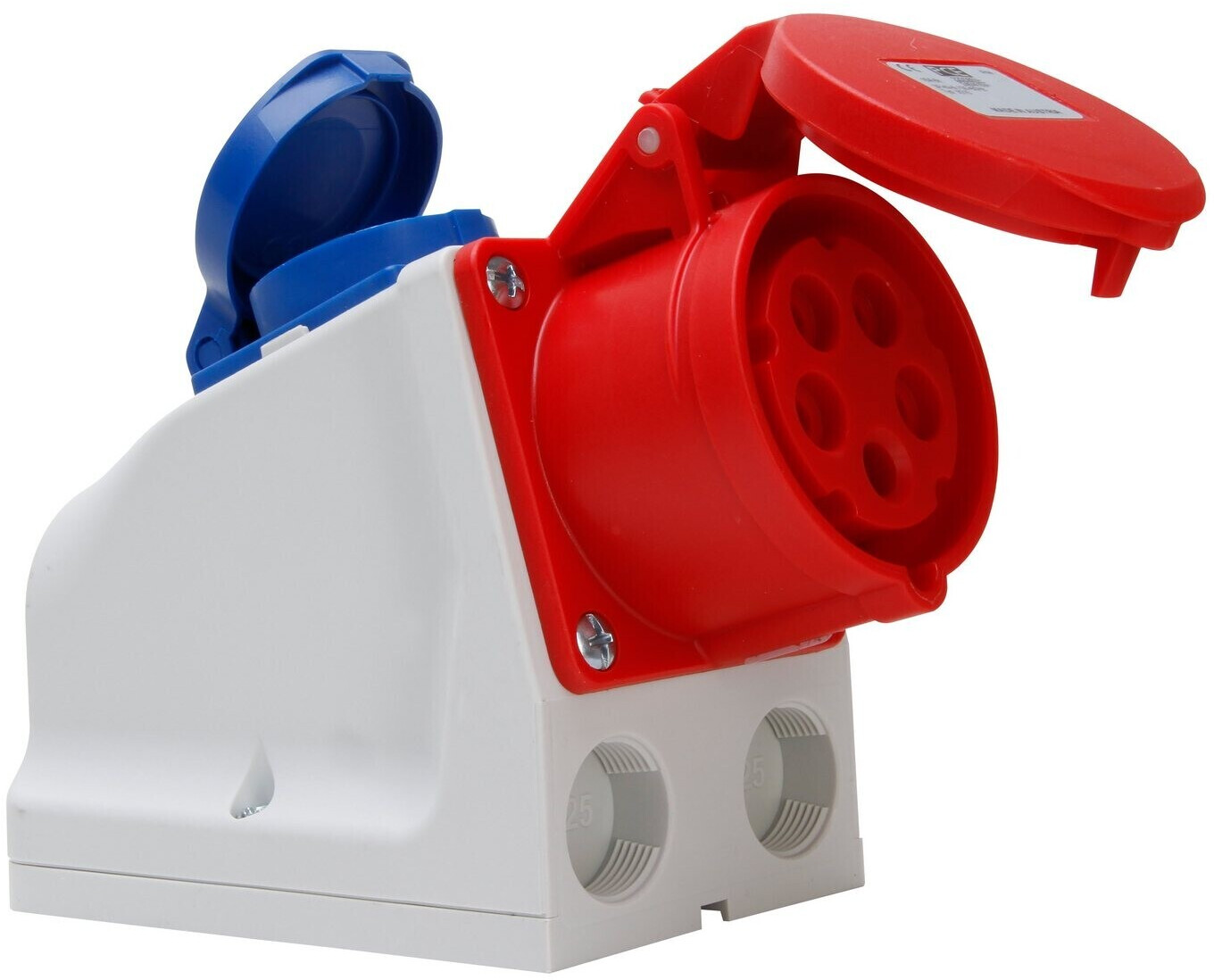 Kopp 113300002 - Presa Da Pannello CEE, 5 Poli, 16 A, 400 V, Colore: Rosso