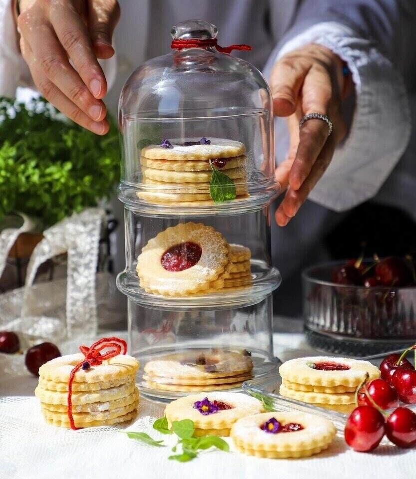 Pasabahce Villa Patisserie Glass Jar 3 storey