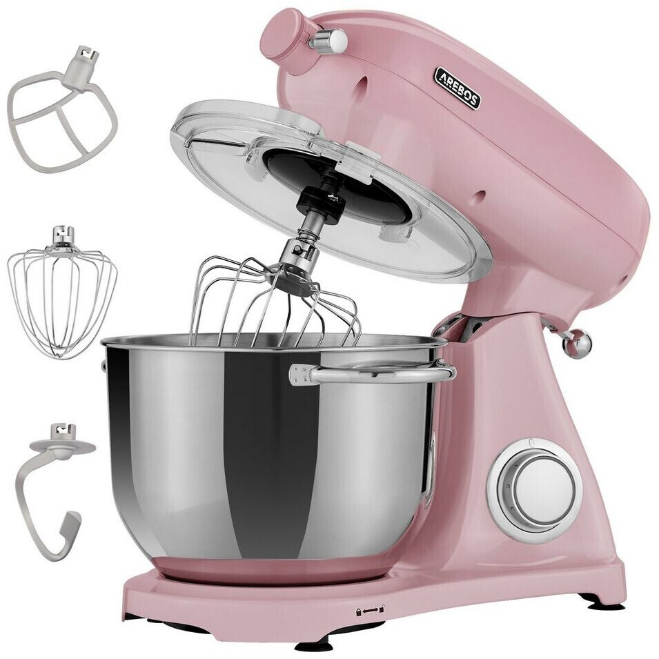 Arebos Food processor Retro 1800W pink