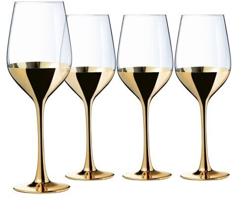 CreaTable Golden Days wine glass set of 4 35cl gold