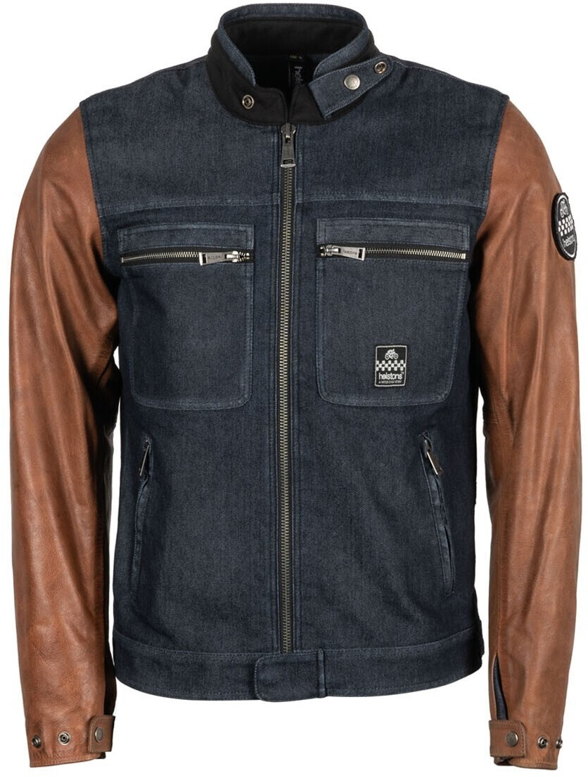 Helston's Blouson Winston denim/marron