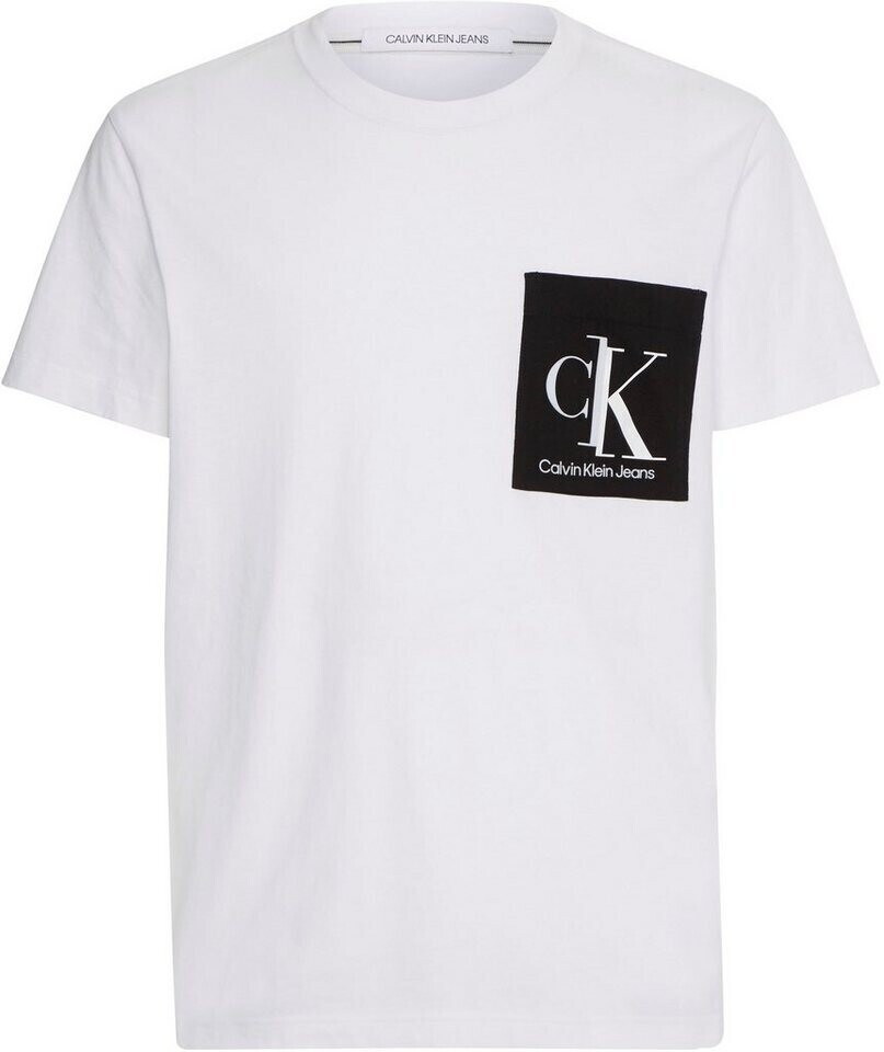 Calvin Klein Spliced CK Pocket Tee white