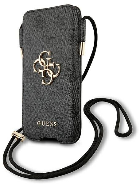 Guess PU 4G Pouch Script Logo L Grey