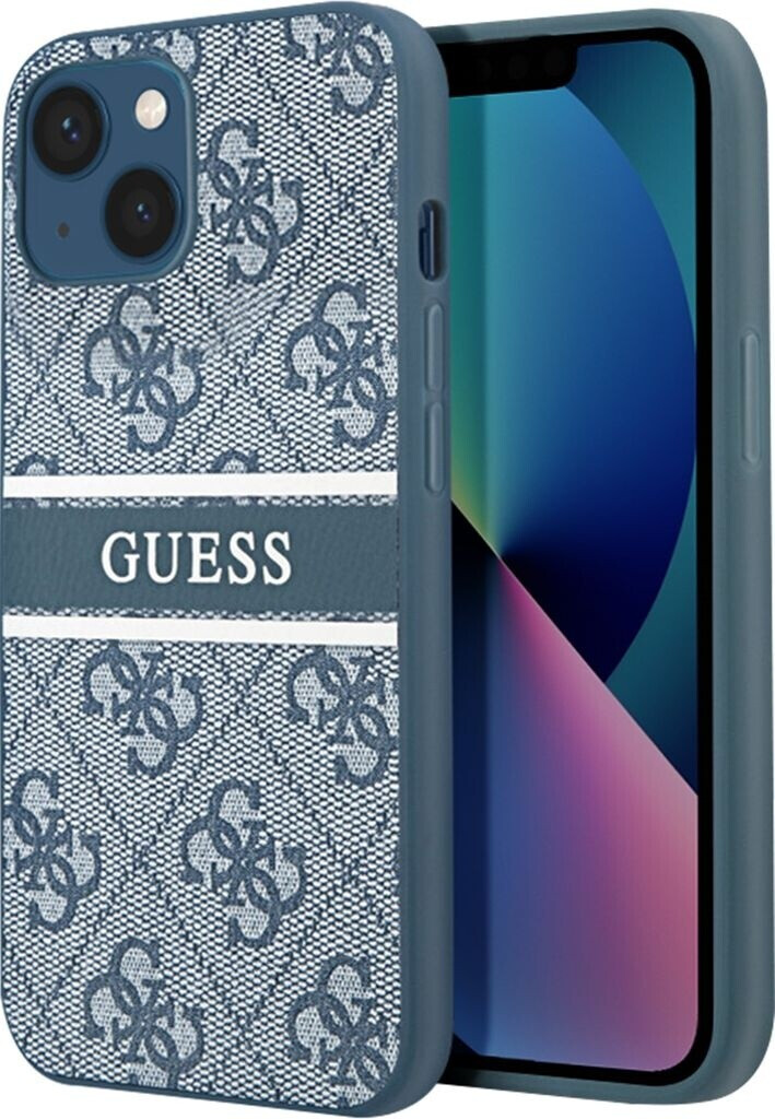 Guess PU 4G Printed Stripe Back Cover für Apple iPhone 13 - blue