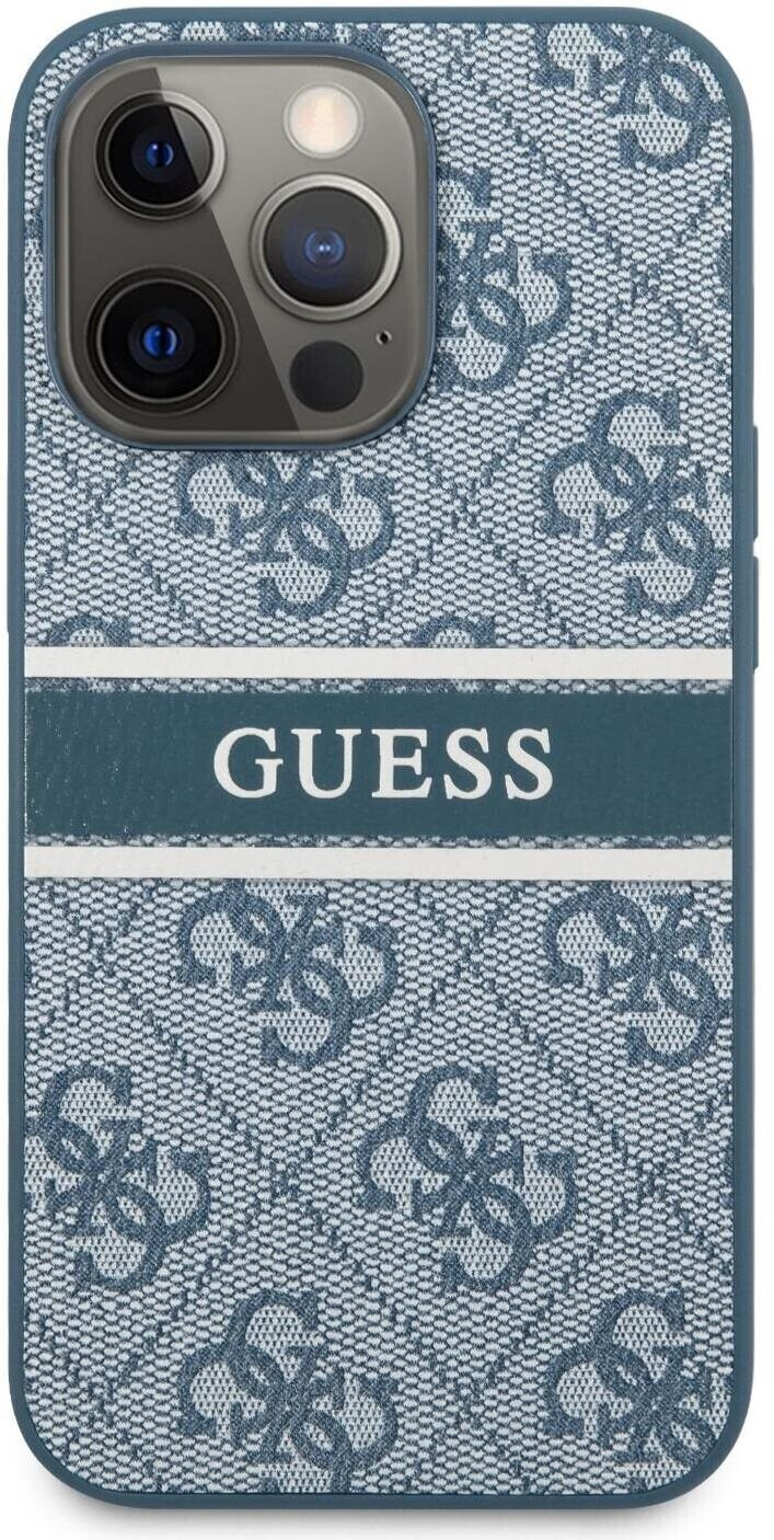 Guess PU 4G Printed Stripe Back Cover für Apple iPhone 13 Pro Max - blue