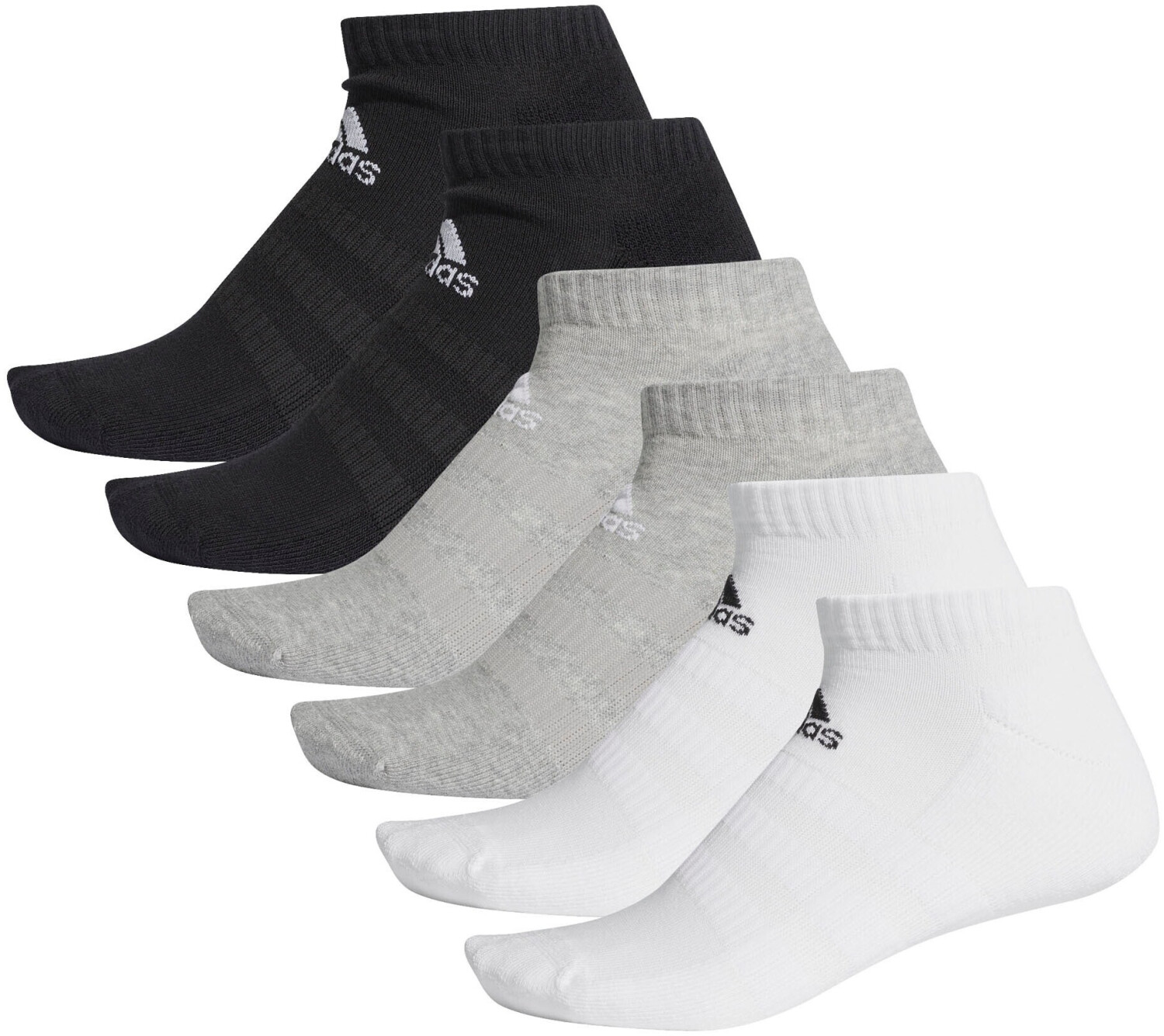 14,85 € | Preisvergleich Socks Adidas Cushioned grey/black/white bei 6-Pack ab Low-Cut