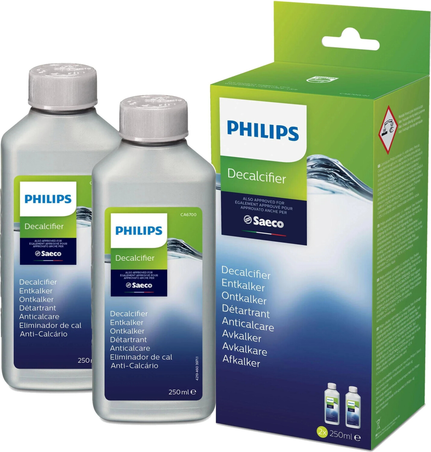 Philips Saeco Lot de 3 flacons de détartrant 250 ml - Pour