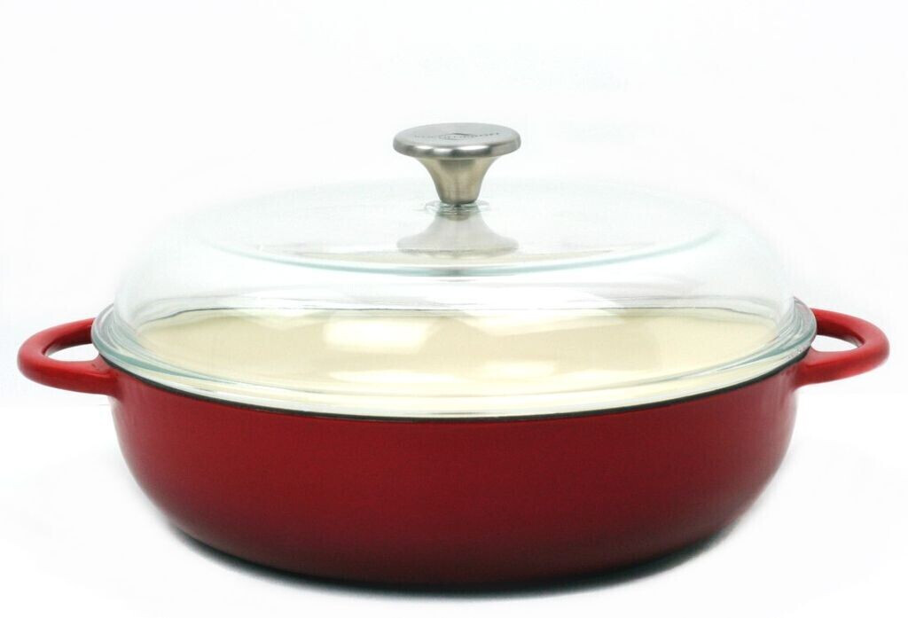 Küchenprofi Provence Frying Pan with Glass Lid 28 cm red