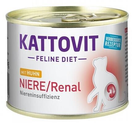 Kattovit Feline Diet Kidney/Renal Wet Food Chicken 185g
