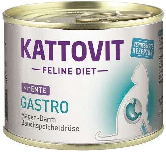 Kattovit Feline Diet Gastro Wet Food Duck 185g
