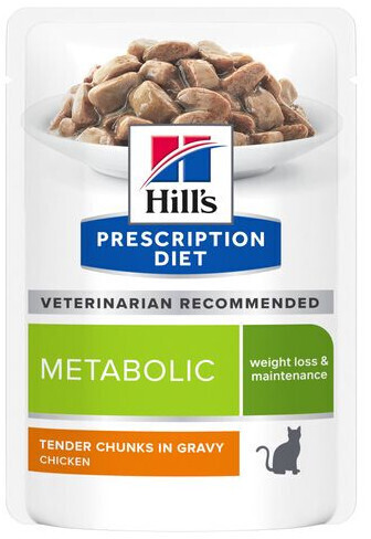 Hill s Prescription Diet Feline Metabolic Weight Management Cat wet food with chicken 85g au meilleur prix sur idealo