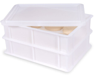 2 Stück Deckel Pizzaballenbehälter Eurobox Aufbewahrungsbox Weiß Gastlando 