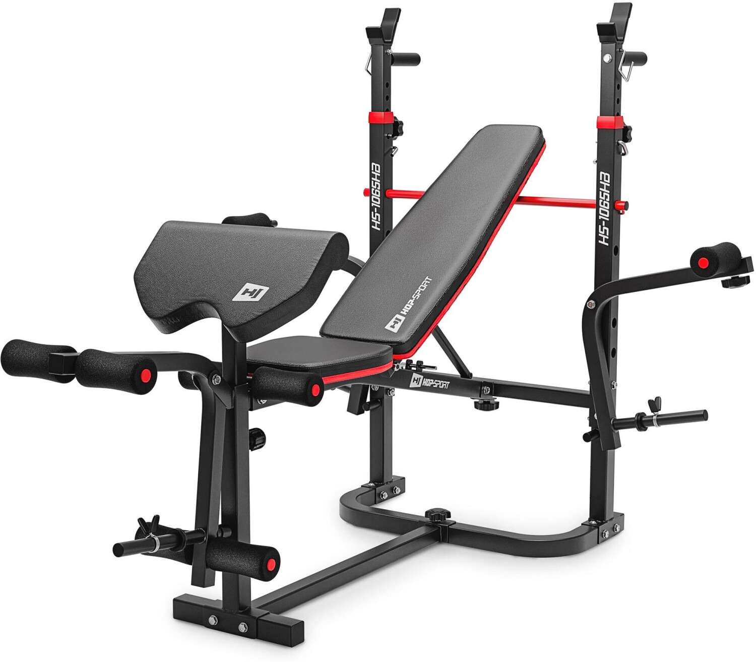 Hop-Sport Opvouwbare Multifunctionele Gewichtsbank HS-2040HB Verstelbare Trainingsbank Voor Bankdrukken Krachttraining en Full-Body Workouts Thuis Compact Duurzaam Fitnessapparaat