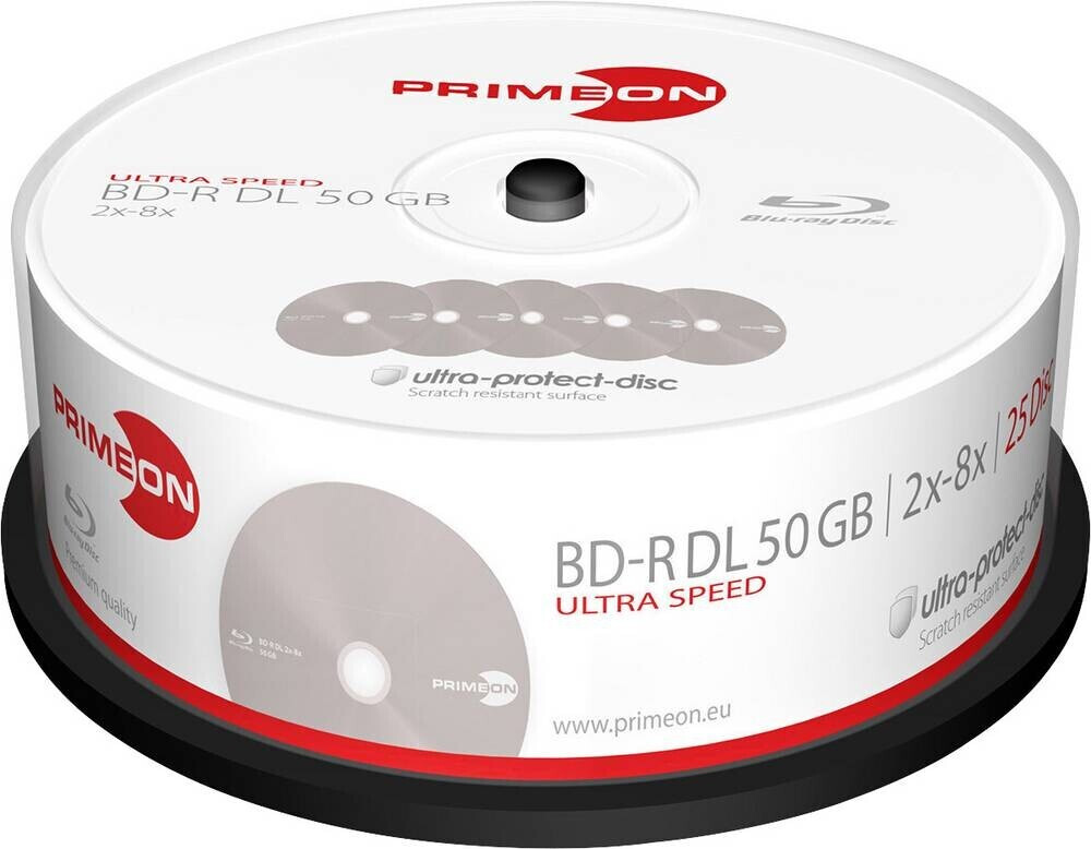 Primeon BD-R DL 50GB 8x Ultra-Protect (25x Cakebox)