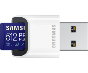 USB-Kartenleser MB-MD128KB/WW Samsung PRO Plus 128GB microSDXC UHS-I U3 160MB/s Full HD & 4K UHD Speicherkarte inkl