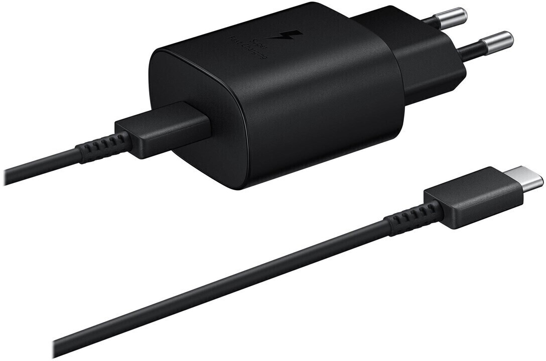 Cargador de energía USB-C original de Samsung de 45 W, carga rápida con cable  USB-C - negro (paquete de servicio EP-T4510XBEGEU) - Spain