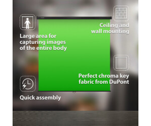 Celexon ROLLO Chroma Key Green Screen 200 x 190cm 
