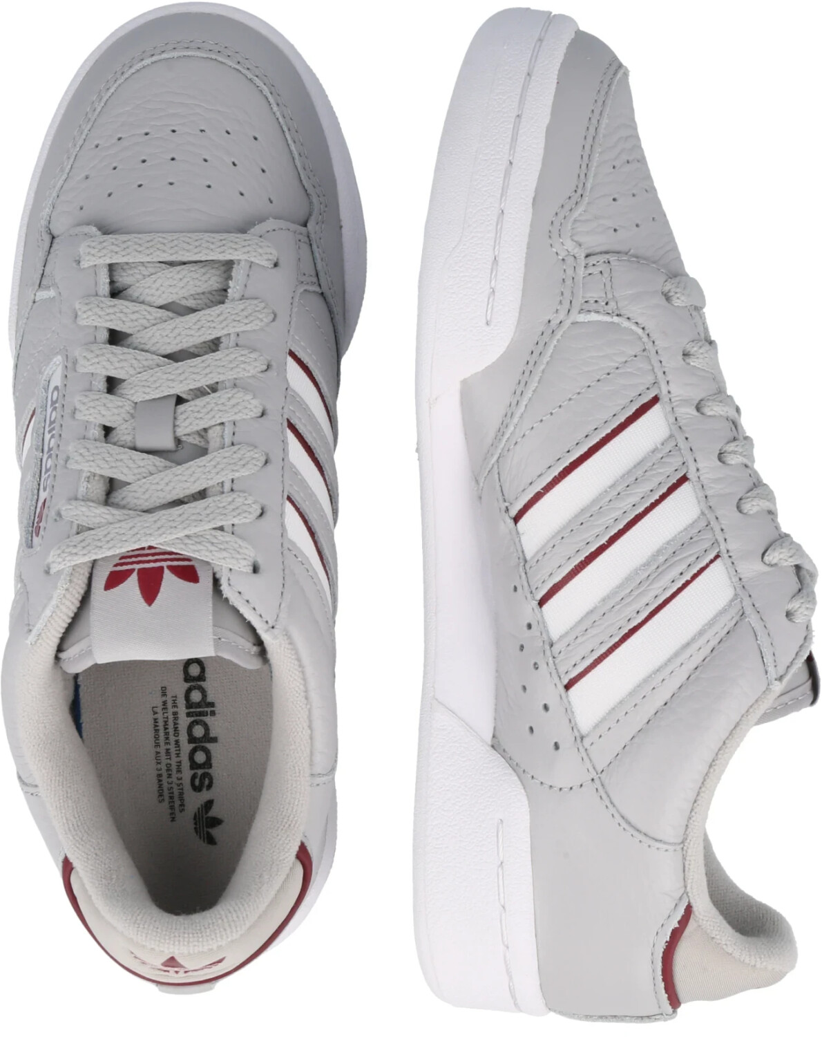 Adidas continental 80 grey yellow hotsell
