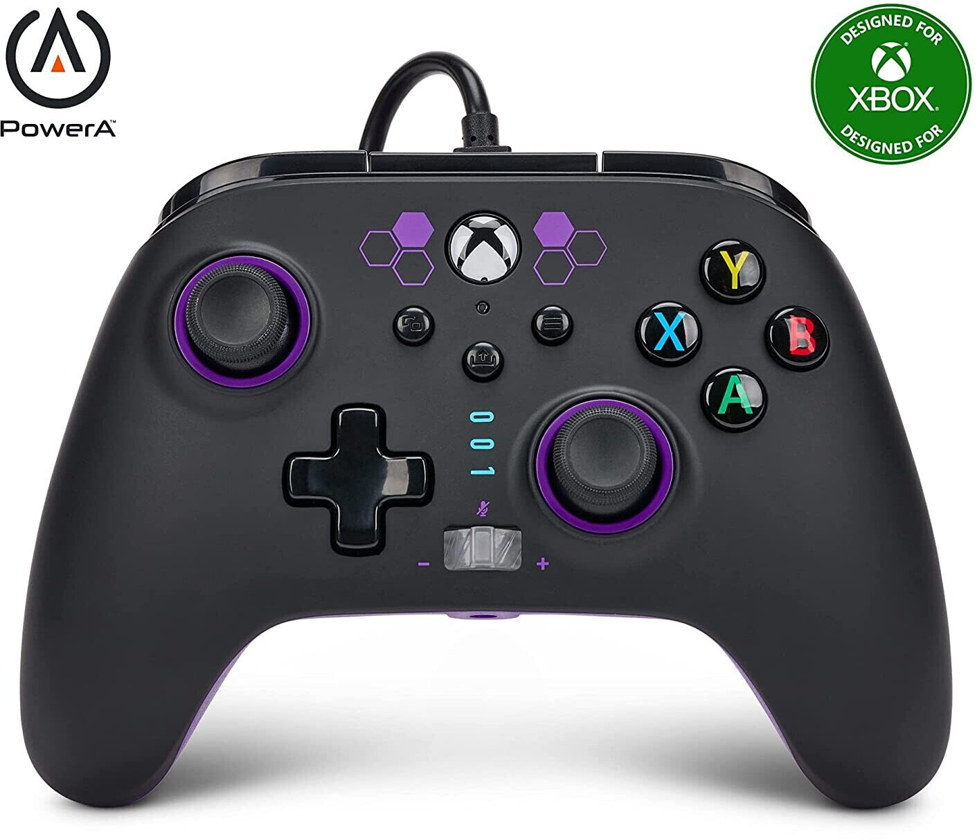 Manette Filaire Améliorée PowerA - Camo Blue / Xbox One, Xbox Series S/X