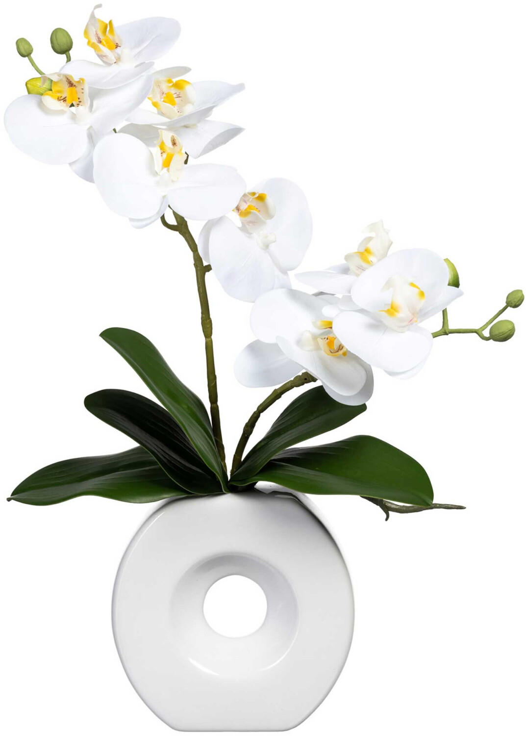 | Gasper bei Orchidee € weiße weiße 35cm + Textilblüten Preisvergleich Vase (1720361-40) ab 24,99 Phalaenopsis