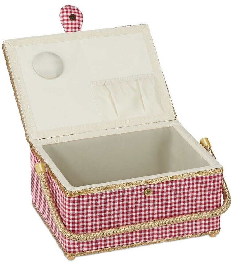 Relaxdays Sewing Box (10027777) red/white/gold 491